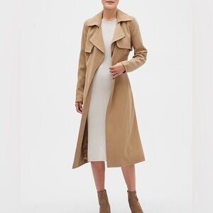 Banana Republic Factory Petite Long Soft Trench Coat